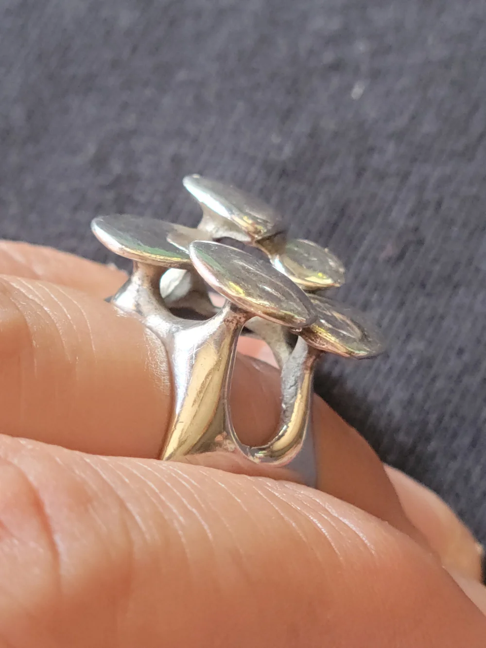 Sterling Silver Sculptural Women's Ring - Silver